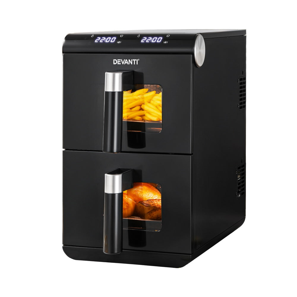 Devanti Air Fryer Oven 11L Dual Zone Fryers Awezingly