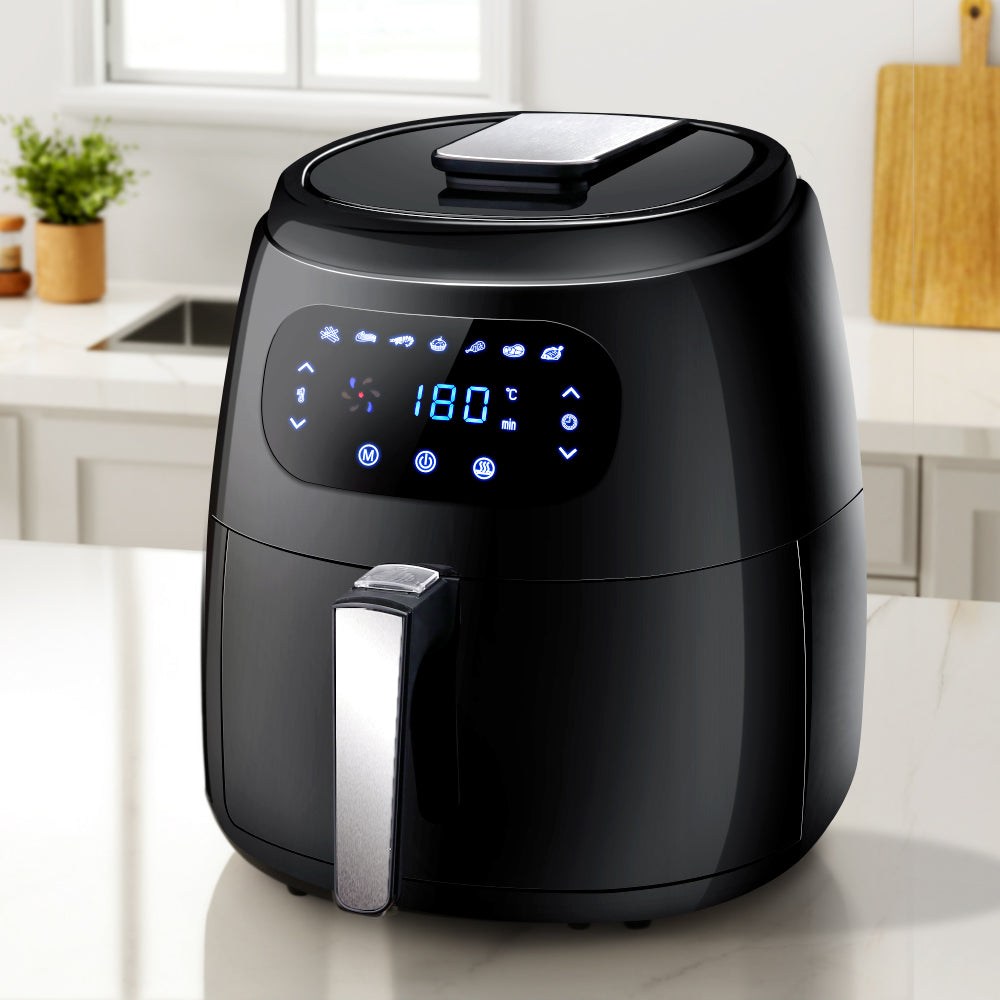 Devanti Air Fryer 8.5L LCD Digital Oil Free Deep Frying Cooker Accessories Rack Devanti
