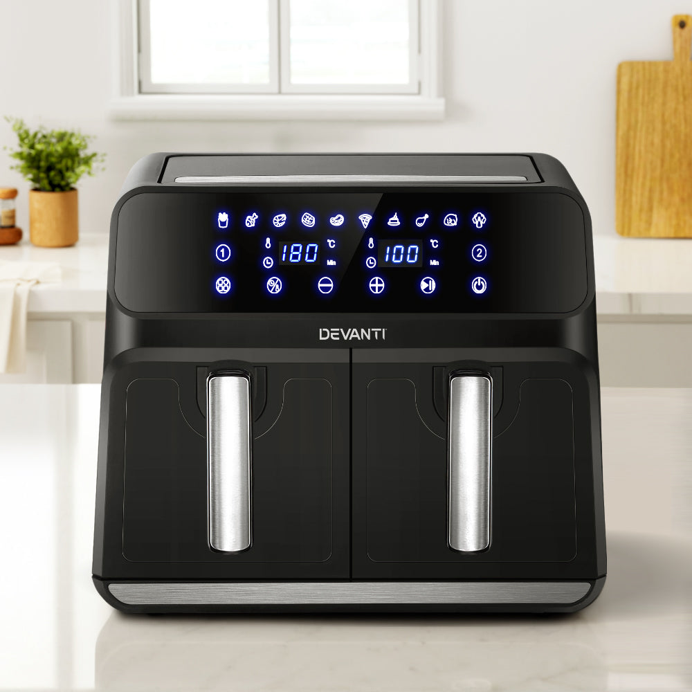 Devanti Air Fryer 8L LCD Fryers Oven Airfryer Healthy Cooker Oil Free Kitchen Devanti