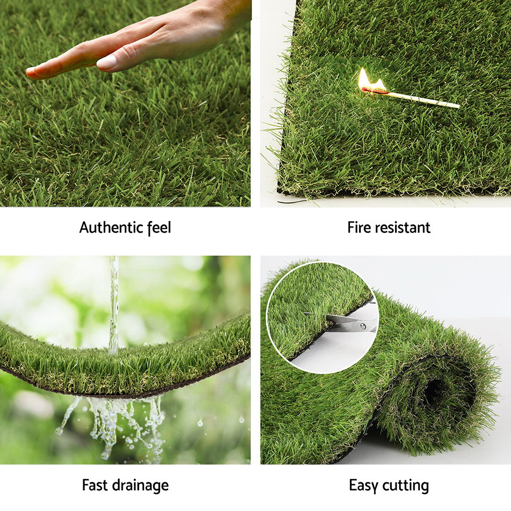 Prime Turf Artificial Grass 35mm 1mx10m Synthetic Fake Lawn Turf Plastic Plant 4-coloured Primeturf