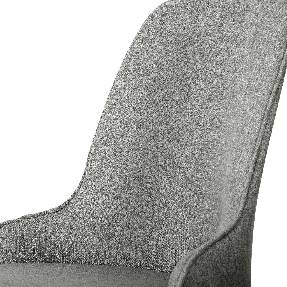 Artiss Dining Chairs Set of 4 Linen Fabric Grey Artiss