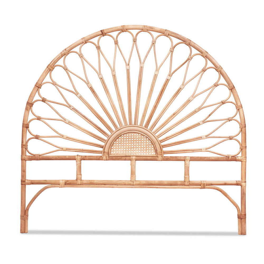 Artiss Bed Headboard Double Bedhead Rattan - MARI Pine Awezingly