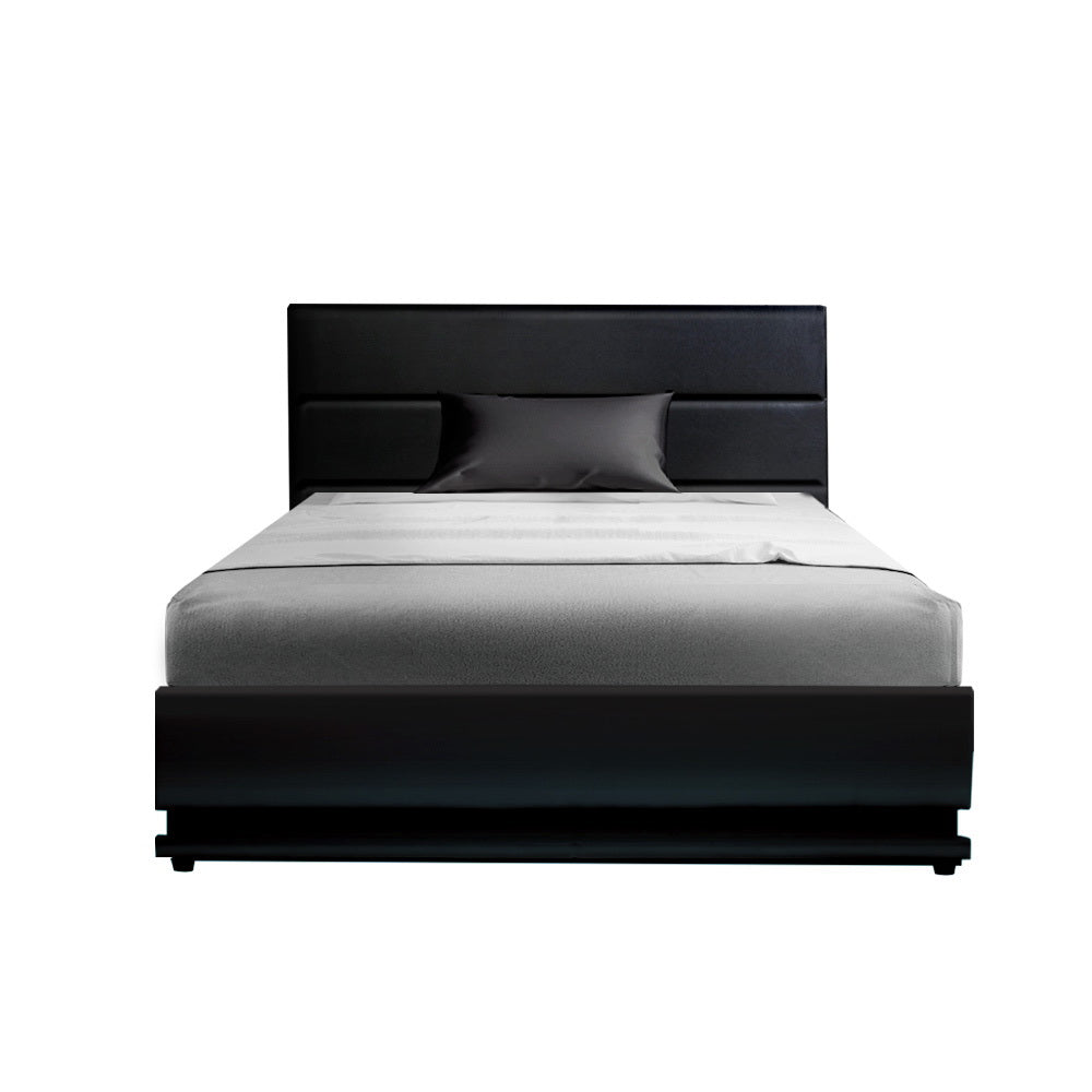 Artiss RGB LED Bed Frame King Single Size Gas Lift Base Storage Leather LUMI Artiss
