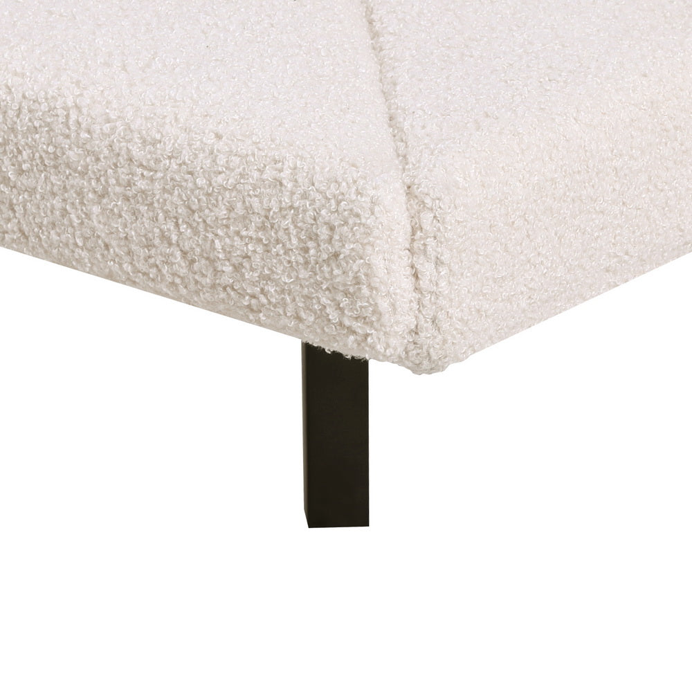Artiss Bed Frame Single Size Boucle Beige SASA Artiss