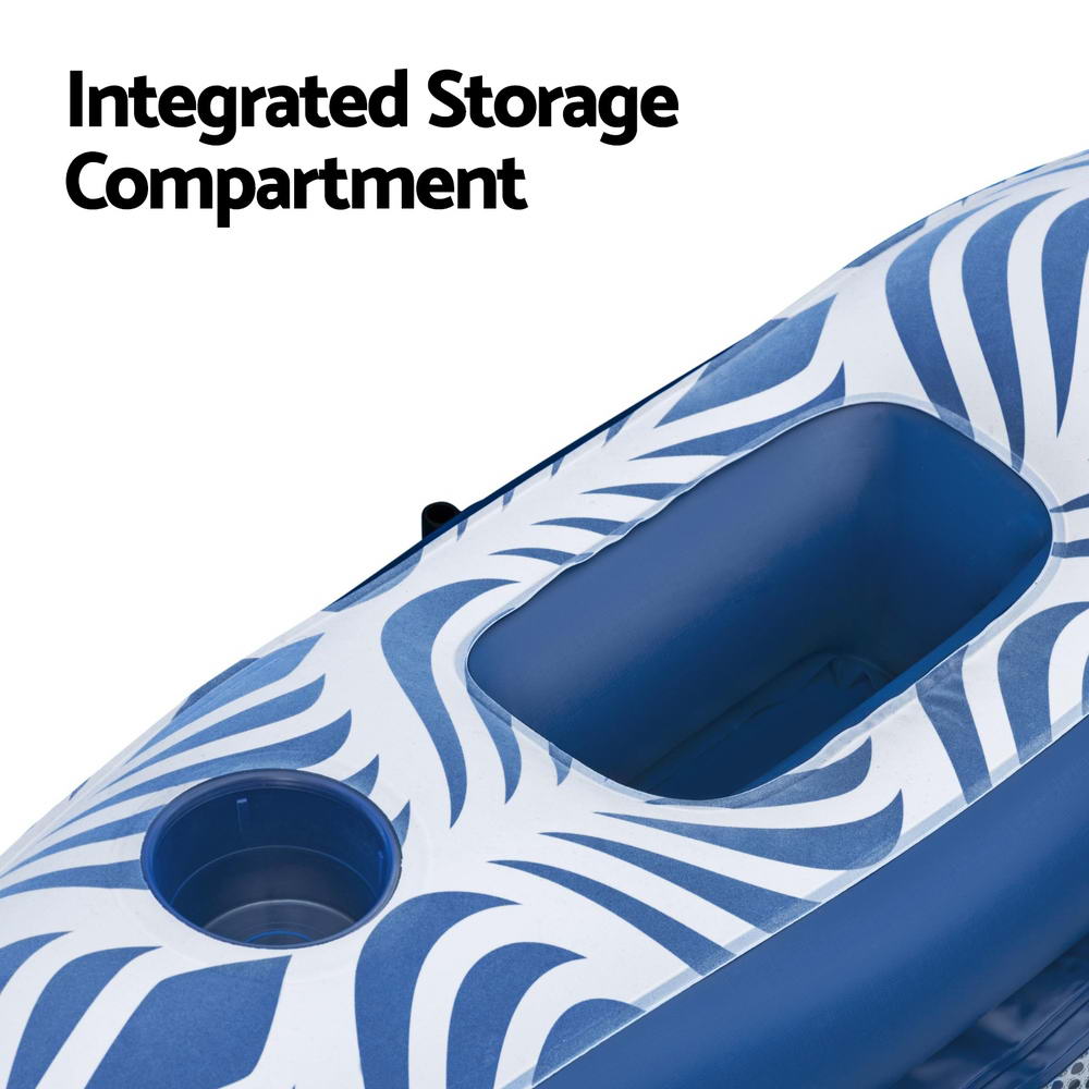 Bestway Inflatable Floating Float Lounger with Sunshade Canopy 1.98Mx1.12M Blue Bestway