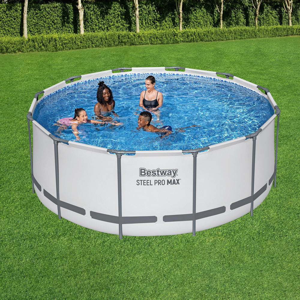 Bestway 366cm Swimming Pool Above Ground Pools Round Filter Pump Cover Ladder Awezingly