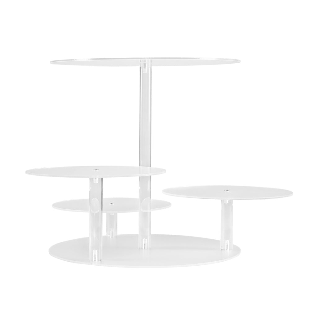 5-Star Chef Cake Stand 5 Tiers Acrylic Holder Display Round Clear Wedding Party Does not apply