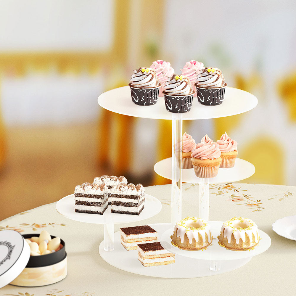 5-Star Chef Cake Stand 5 Tiers Acrylic Holder Display Round Clear Wedding Party Does not apply