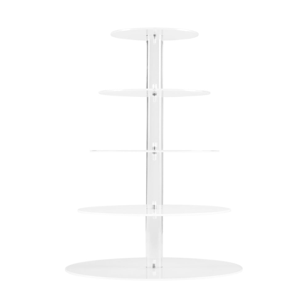 5-Star Chef Cake Stand 5 Tiers Acrylic Holder Display Round Clear Wedding Party Does not apply