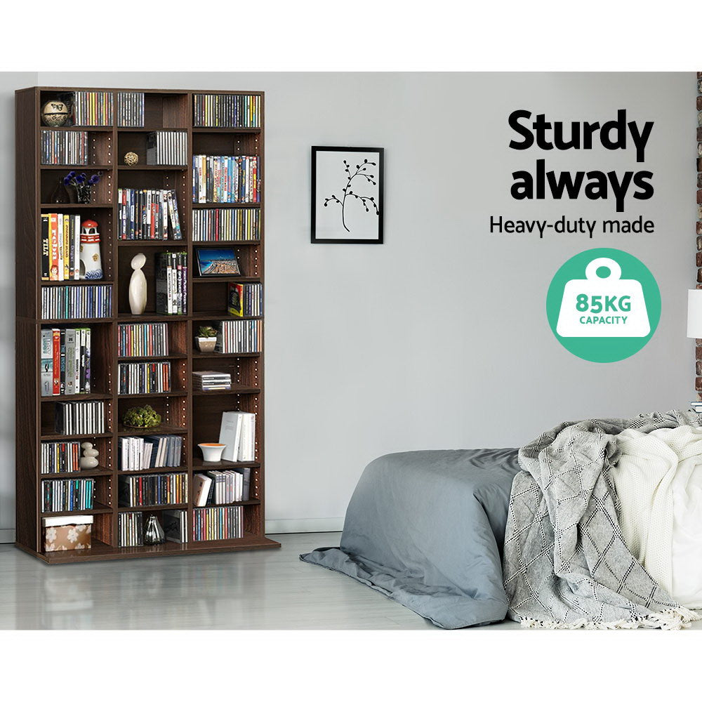 Artiss Adjustable Book Storage Shelf Rack Unit - Expresso Artiss