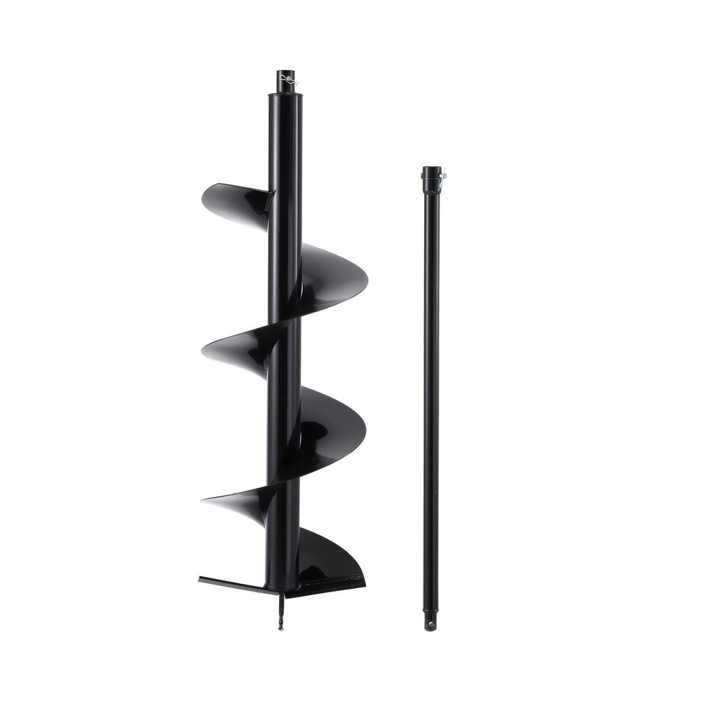 GIANTZ Post Hole Digger Auger Drill Bit 300mm with 80cm Extension Shaft Black Awezingly
