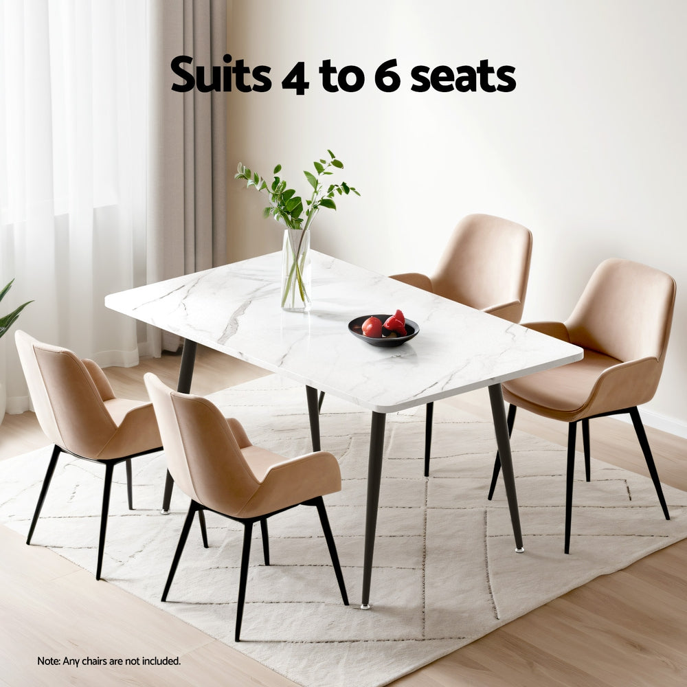 1.5M Artiss Dining Table Marble Effect Artiss