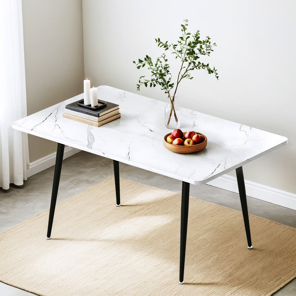 1.5M Artiss Dining Table Marble Effect Artiss