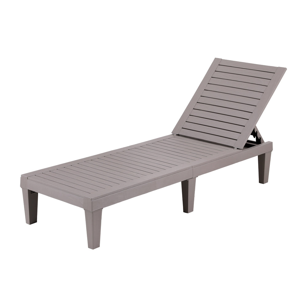 Gardeon Sun Lounge Adjustable Recliner Patio Outdoor Furniture Lightweight Grey Awezingly