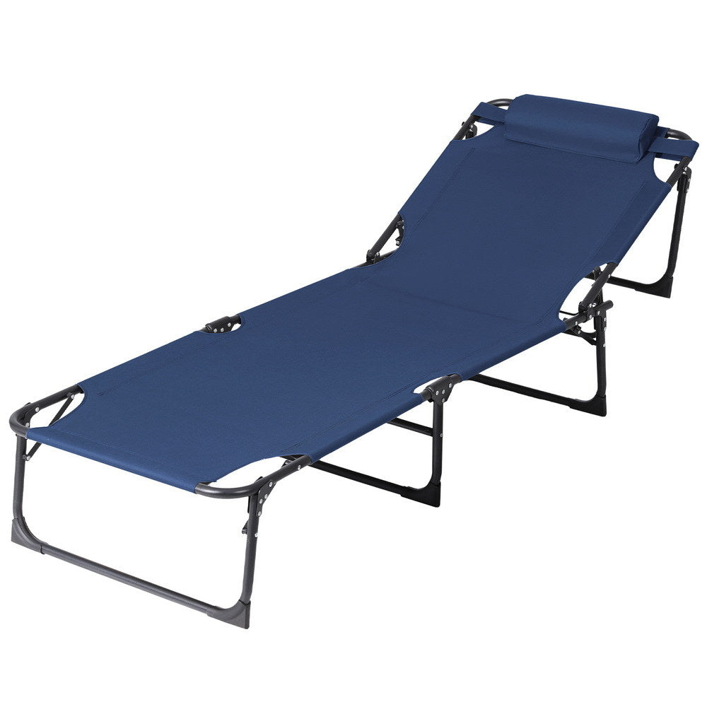 Gardeon Sun Lounger Folding Lounge Beach Chair Patio Outdoor Furniture Awezingly