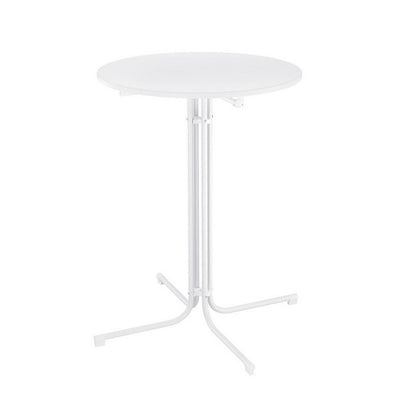 Gardeon Outdoor Bar Table Round Folding Desk Top 109cm Patio Furniture White