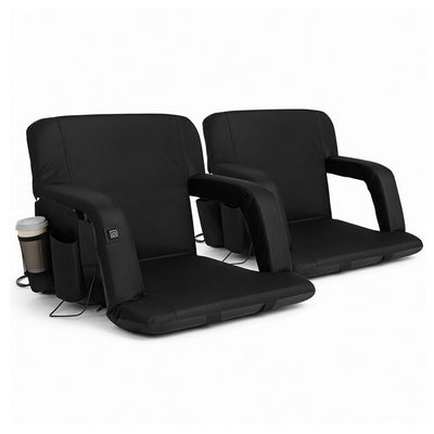 Artiss 2X Floor Lounge Sofa Bed With Armrest Heated Cushion