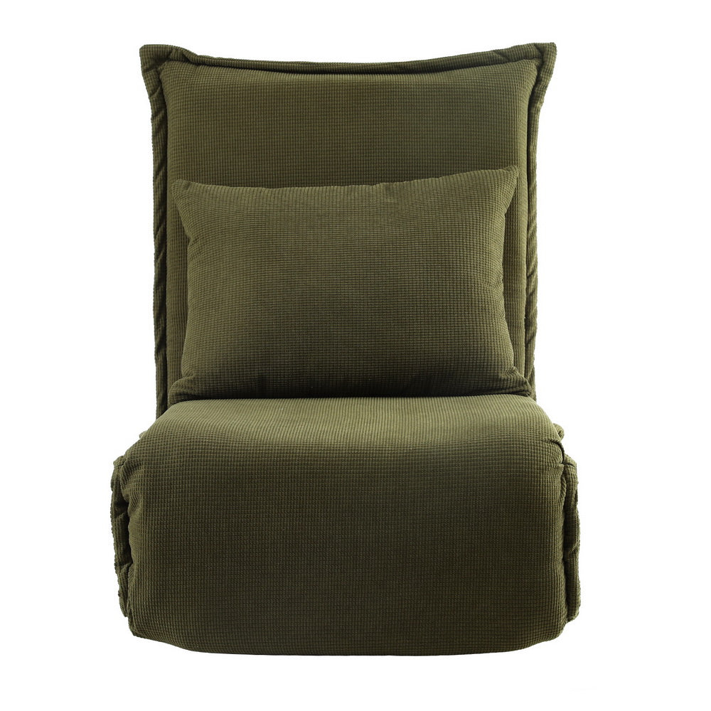 Artiss Floor Lounge Sofa Bed Foldable Green Awezingly
