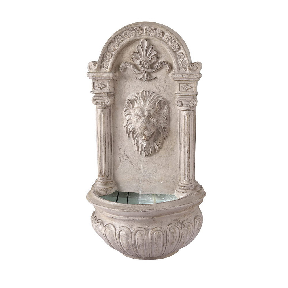 Gardeon Solar Fountain Water Feature Wall Mount Garden Fountains 77CM Beige Awezingly