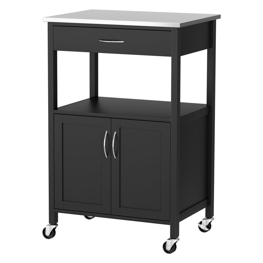 Artiss Kitchen Island Trolley Rolling Serving Cart Storage Drawer Cupboard 60cm Awezingly
