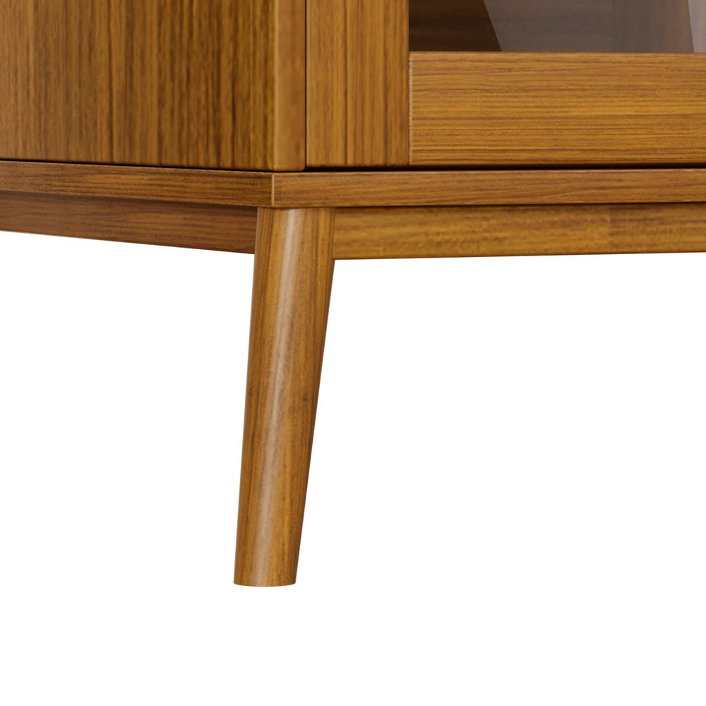 Artiss Buffet Sideboard Glass Doors - Oak Artiss