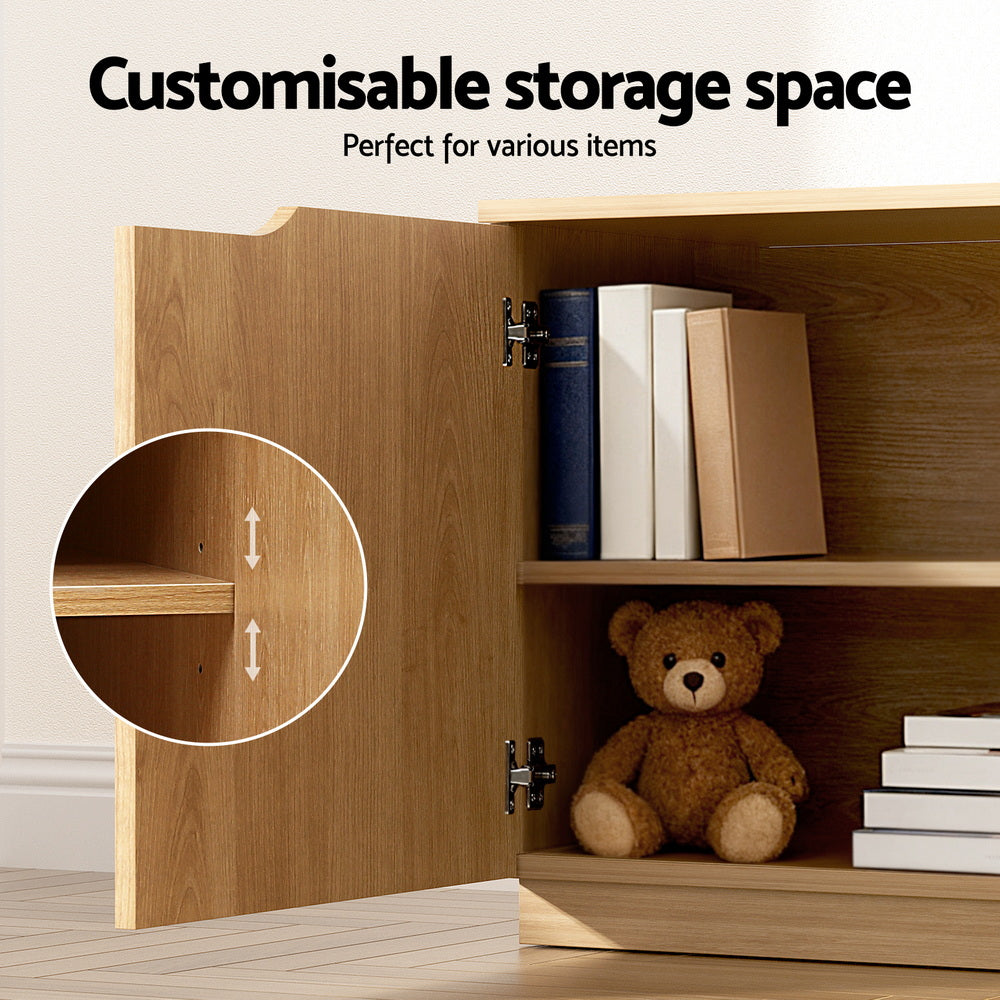 Artiss TV Unit Entertainment Unit Storage Cabinet 180cm Pine Awezingly