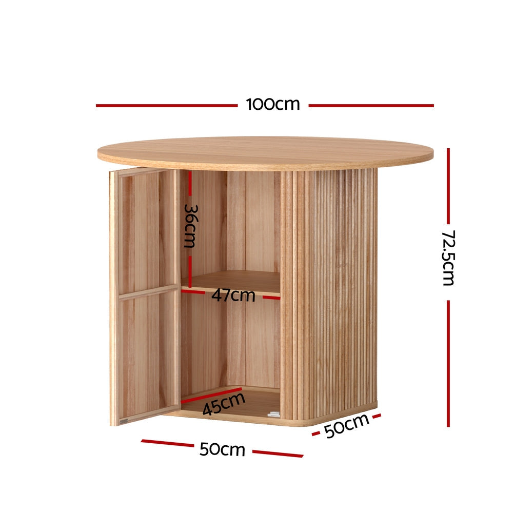 1M Artiss Dining Table Storage Base Artiss