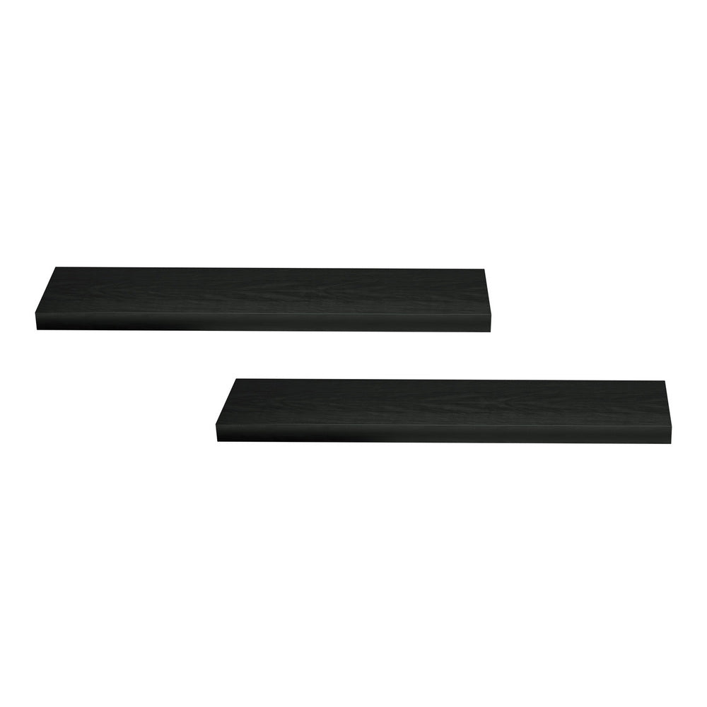 Artiss Floating Wall Shelf Set of 2 Black 90CM Awezingly