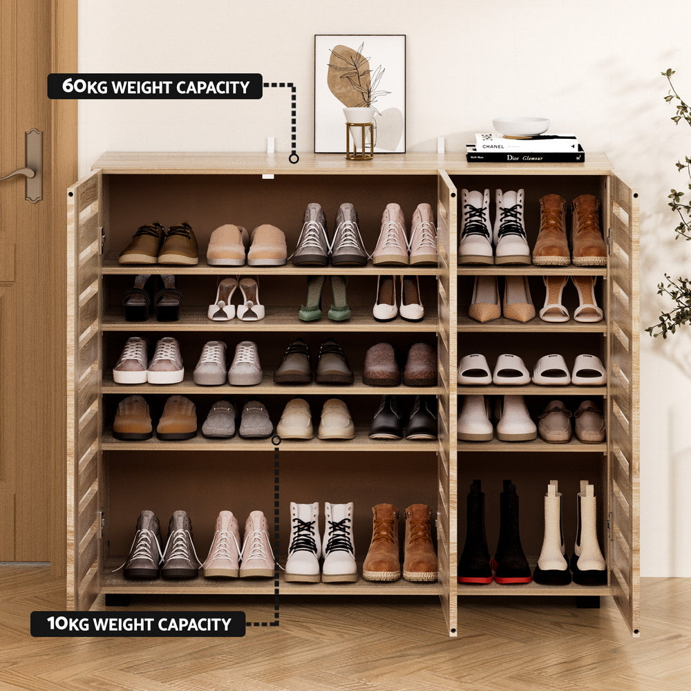 Artiss Shoe Cabinet 30 Pairs Adjustable Shelf Artiss