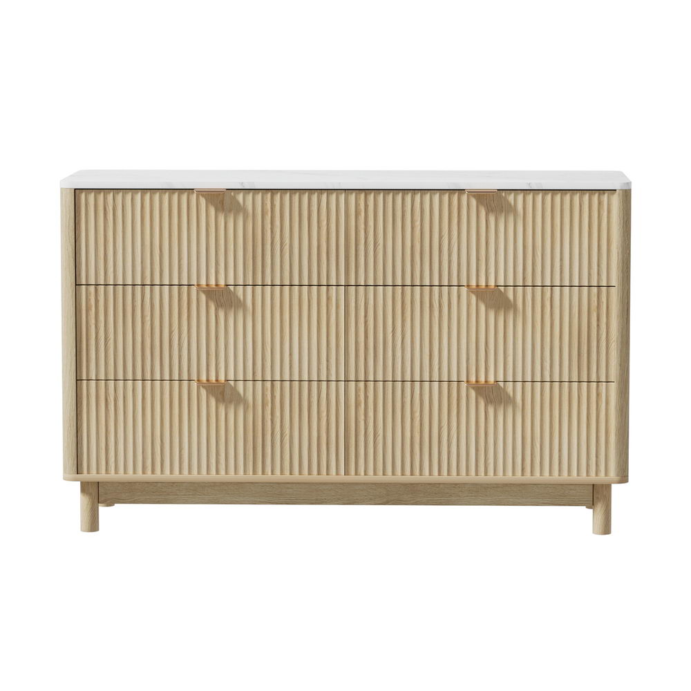 Artiss 6 Chest of Drawers Dresser Table Pine Awezingly