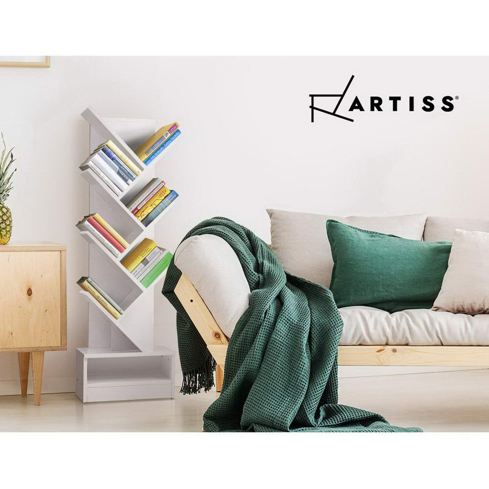 Artiss Display Shelf 7-Shelf Tree Bookshelf - White