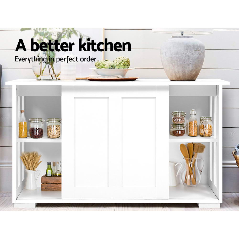 Artiss Buffet Sideboard Cabinet Storage Shelf Cupboard Hallway Table White Artiss