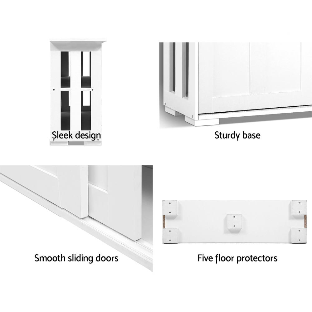 Artiss Buffet Sideboard Cabinet Storage Shelf Cupboard Hallway Table White Artiss