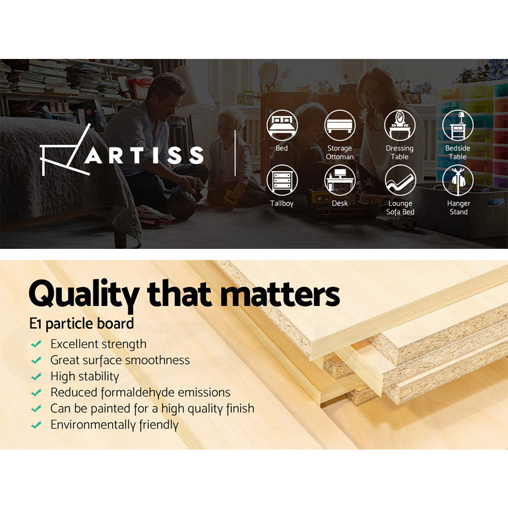Artiss Bedside Table Cabinet Shelf Display Drawer Side Artiss