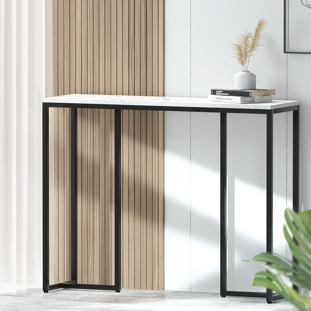 Artiss Console Table Hallway Table With Marble Effect Tabletop White Entry Table Artiss