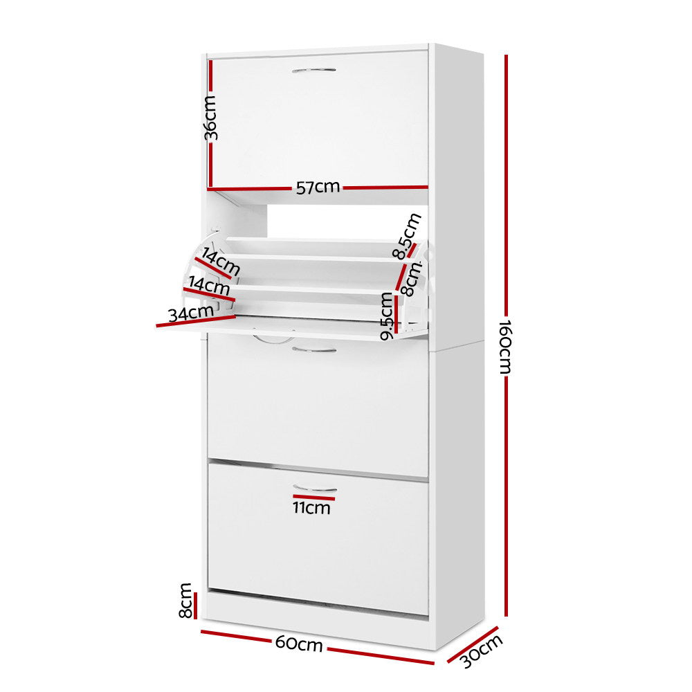 Artiss 60 Pairs Shoe Cabinet Shoes Rack Storage Organiser Shelf Cupboard Drawer Artiss