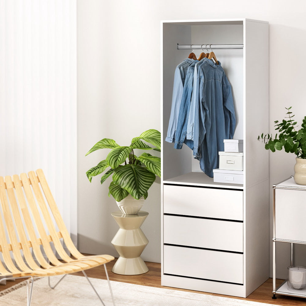 Artiss Wardrobe Clothes Closet Storage Organizer White Artiss
