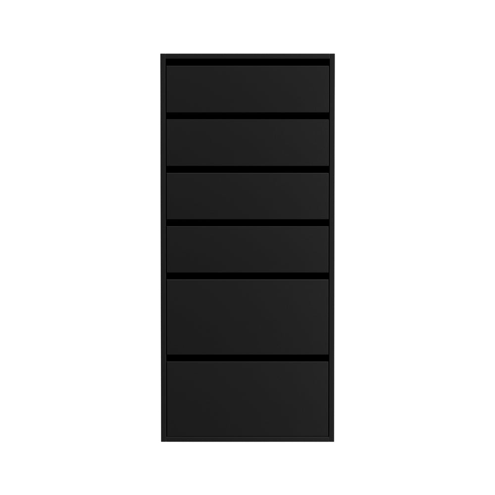 Artiss 6 Chest of Drawers Dresser Tallboy Black Awezingly