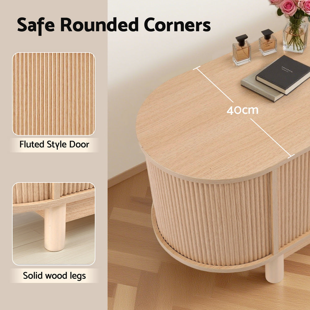 Artiss TV Unit Entertainment Unit Storage Cabinet 160cm Pine Awezingly