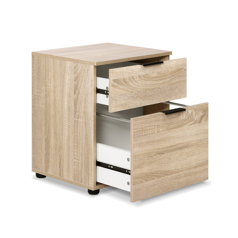 2 Drawer Filing Cabinet Office Shelves Storage Drawers Cupboard Wood File Home Does not apply