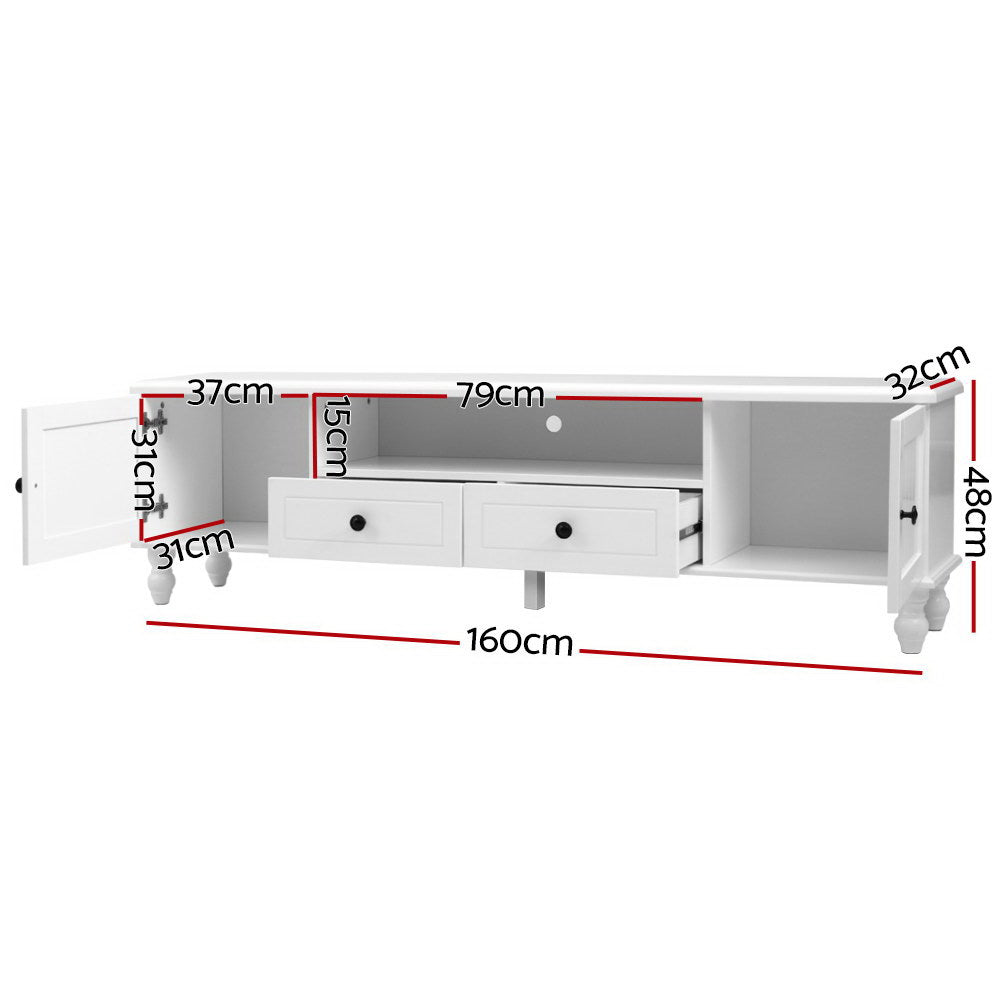 Artiss TV Cabinet Entertainment Unit Stand French Provincial Storage 160cm KUBI Artiss