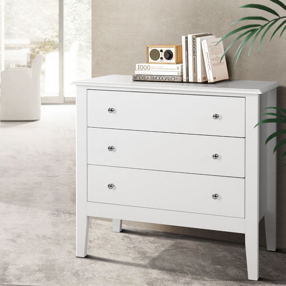 Artiss Chest of Drawers Storage Cabinet Bedside Table Dresser Tallboy White Artiss