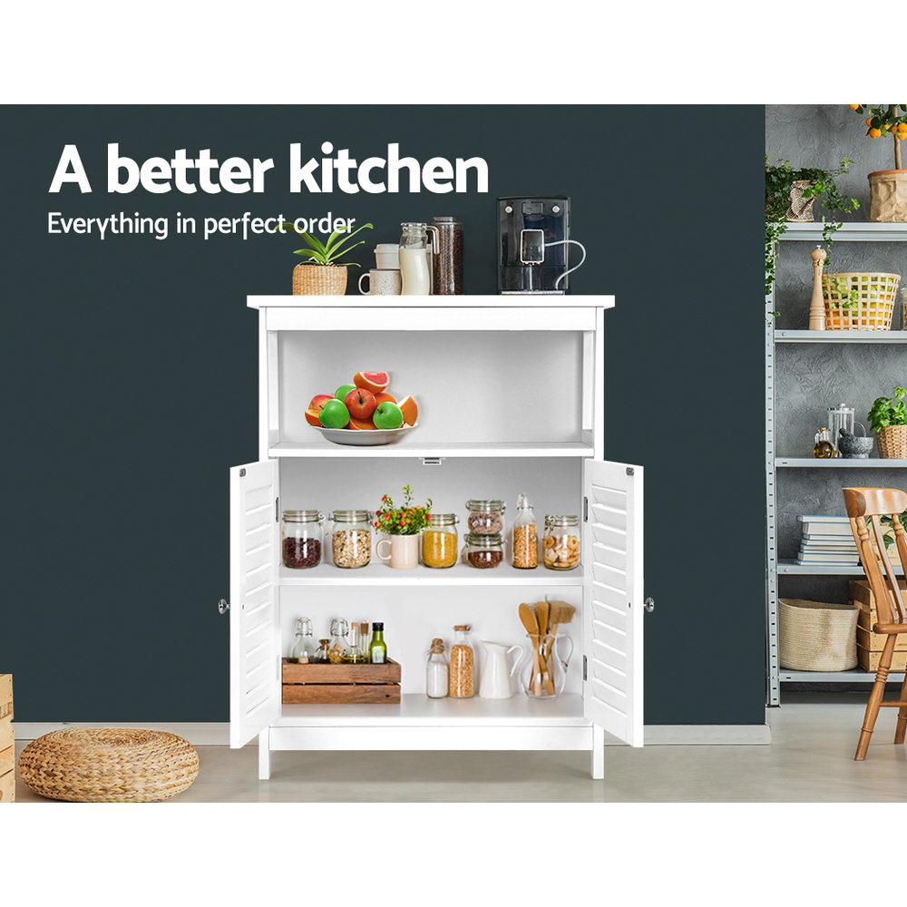 Artiss Buffet Sideboard Cabinet Kitchen Bathroom Storage Cupboard Hallway White Shelf Artiss