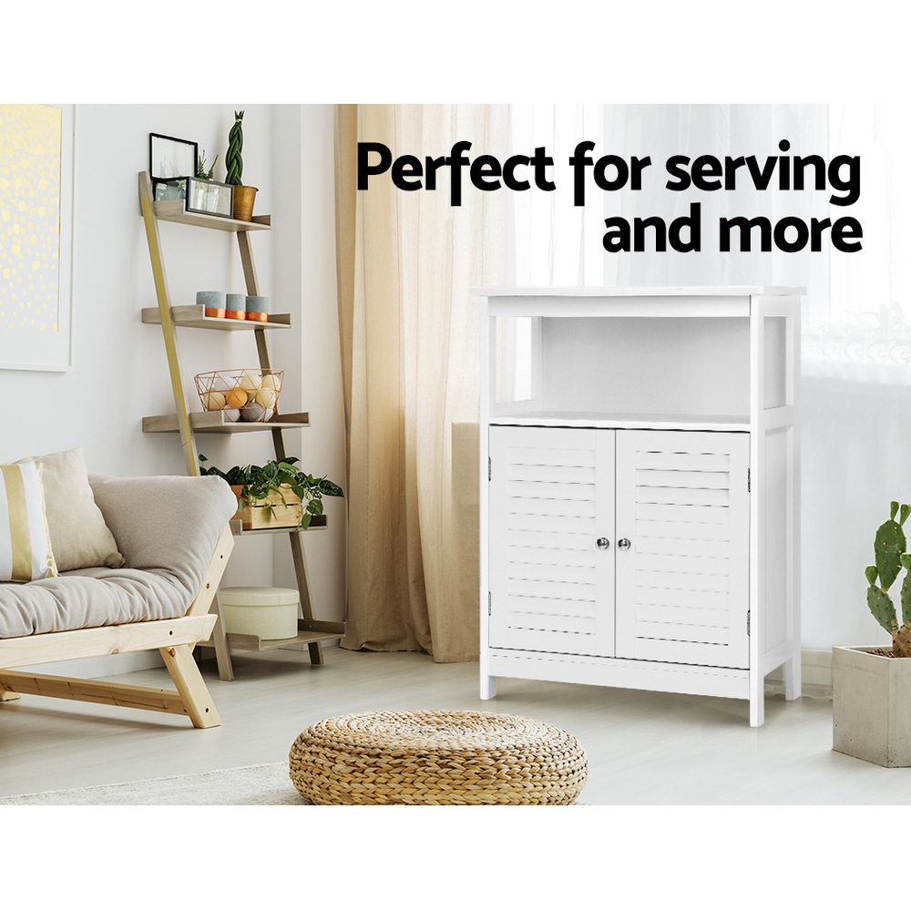 Artiss Buffet Sideboard Cabinet Kitchen Bathroom Storage Cupboard Hallway White Shelf Artiss