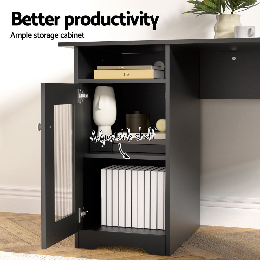 Artiss Computer Desk Home Office Study Desks L-shaped Corner Table with Storage Artiss