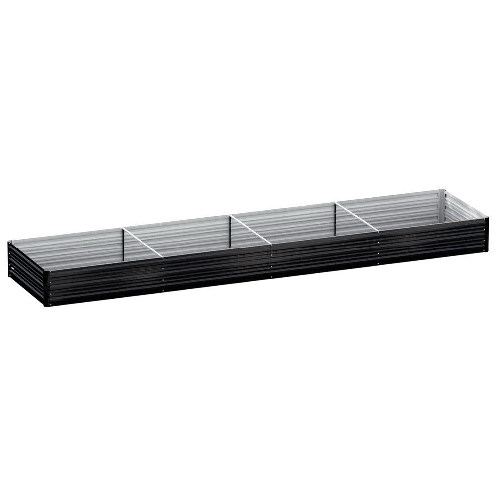 Green Fingers Raised Garden Bed 2 Pcs 210x90cm Planter Box Container Galvanised Metal Outdoor Awezingly