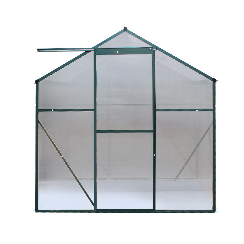 Greenfingers Aluminum Greenhouse Green House Garden Shed Polycarbonate 2.52x1.9M Greenfingers