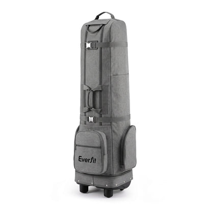 Everfit Golf Travel Bag Flight Cover Foldable Soft Case Wheels Grey