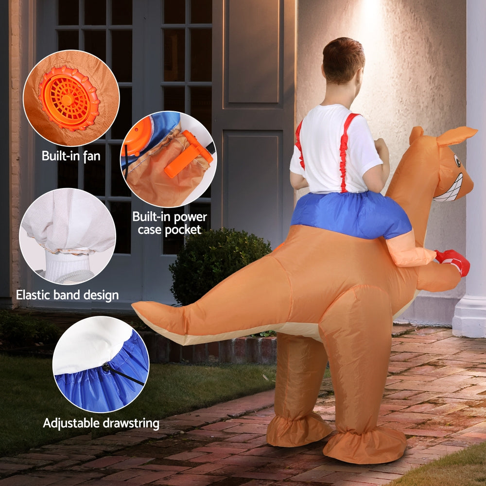 Inflatable Kangaroo Costume Adult Suit Blow Up Party Fancy Dress Halloween Cosplay Does not apply