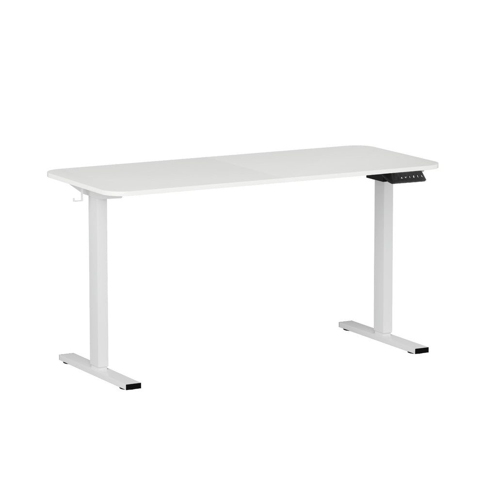 Artiss Electric Standing Desk 140cm Adjustable Height Motorised Home Office Desk White Awezingly